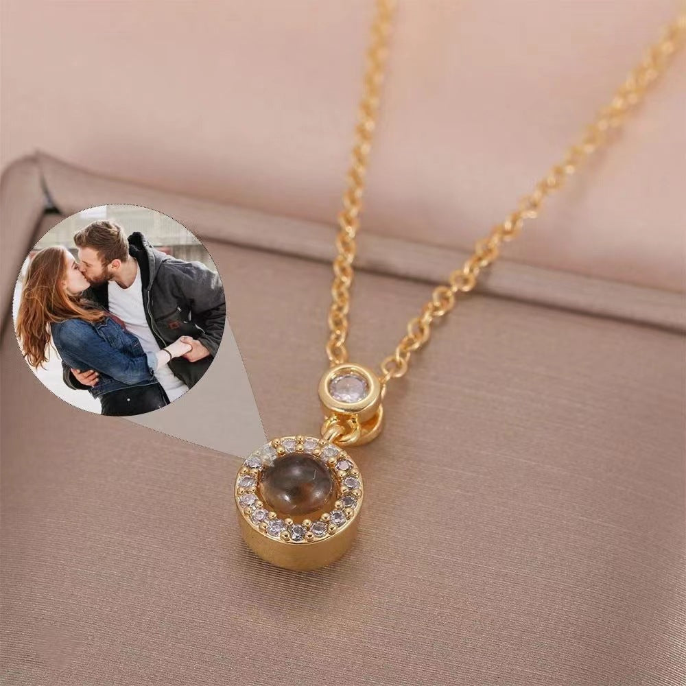 Personalized Photo Projection Necklace