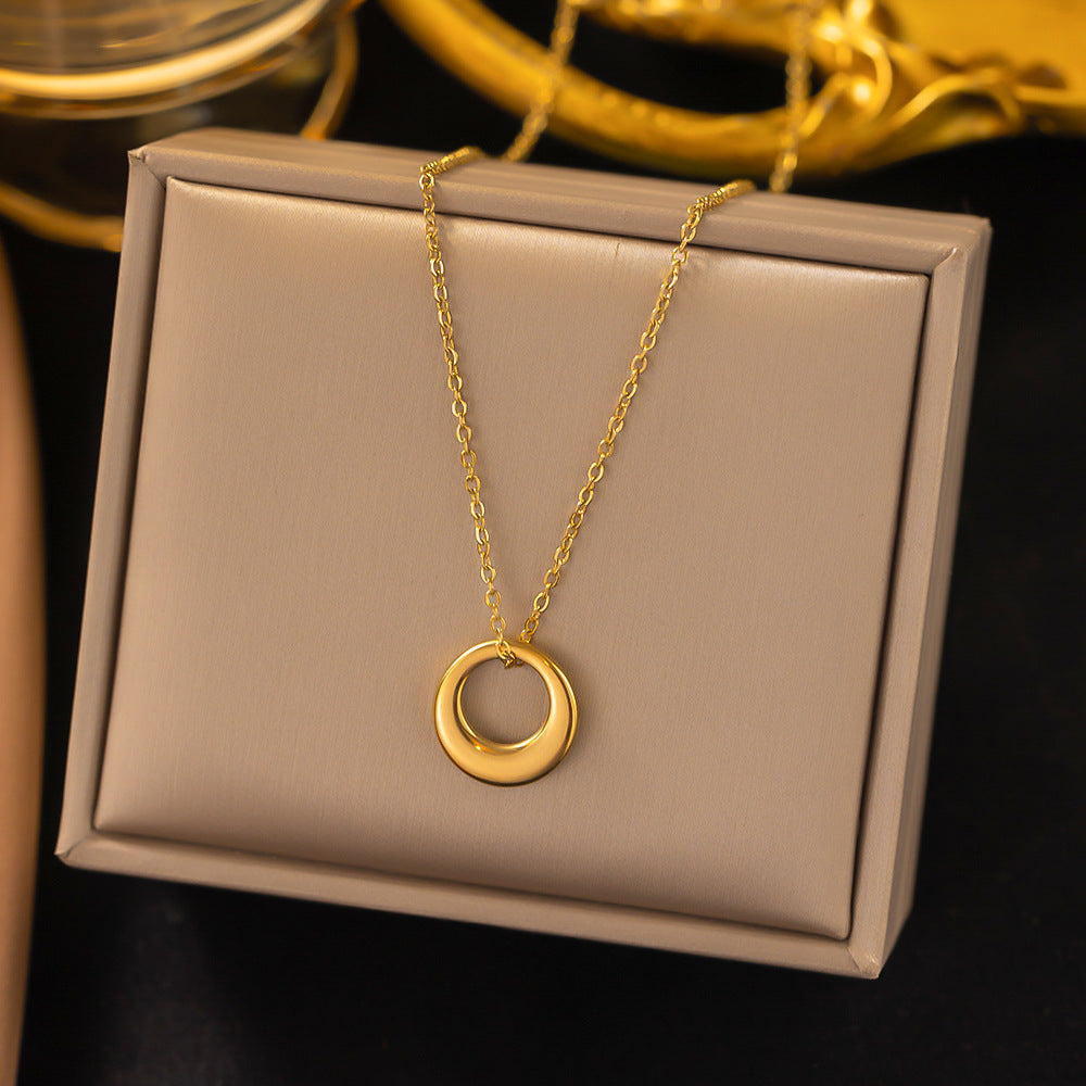 Round Ring Clavicle Necklace