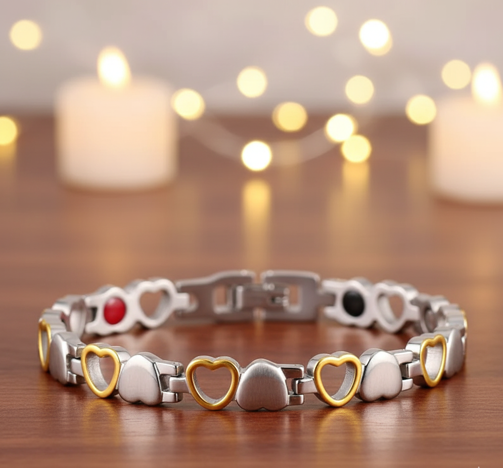 Heart-Shaped Magnetic Therapy Bracelet