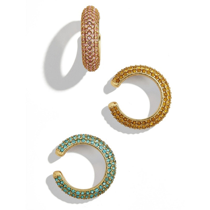 Diamond-studded vintage earrings