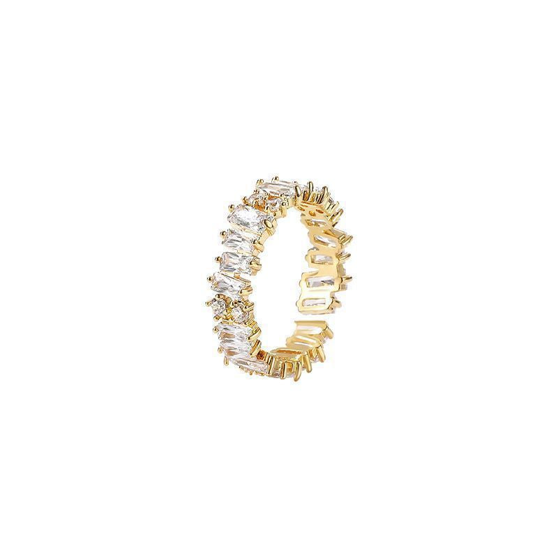 Zirconia hollow opening luxury finger ring