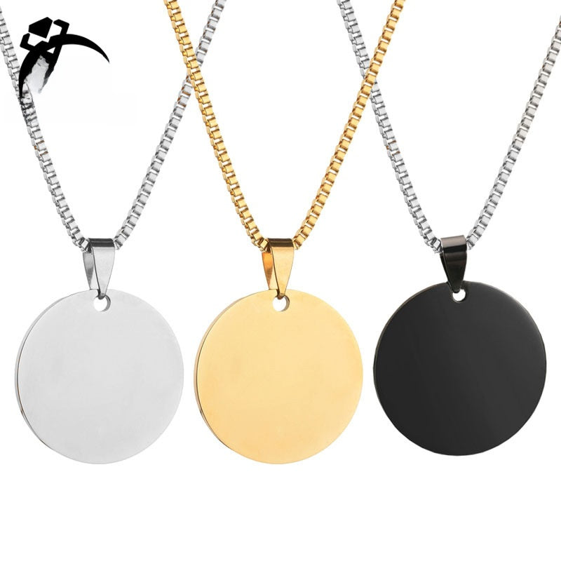 Personalized Stainless Steel Heart Necklace with Laser Engraving