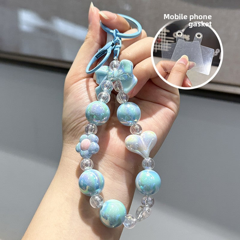 Cute Flower Bow Beaded Key Chain