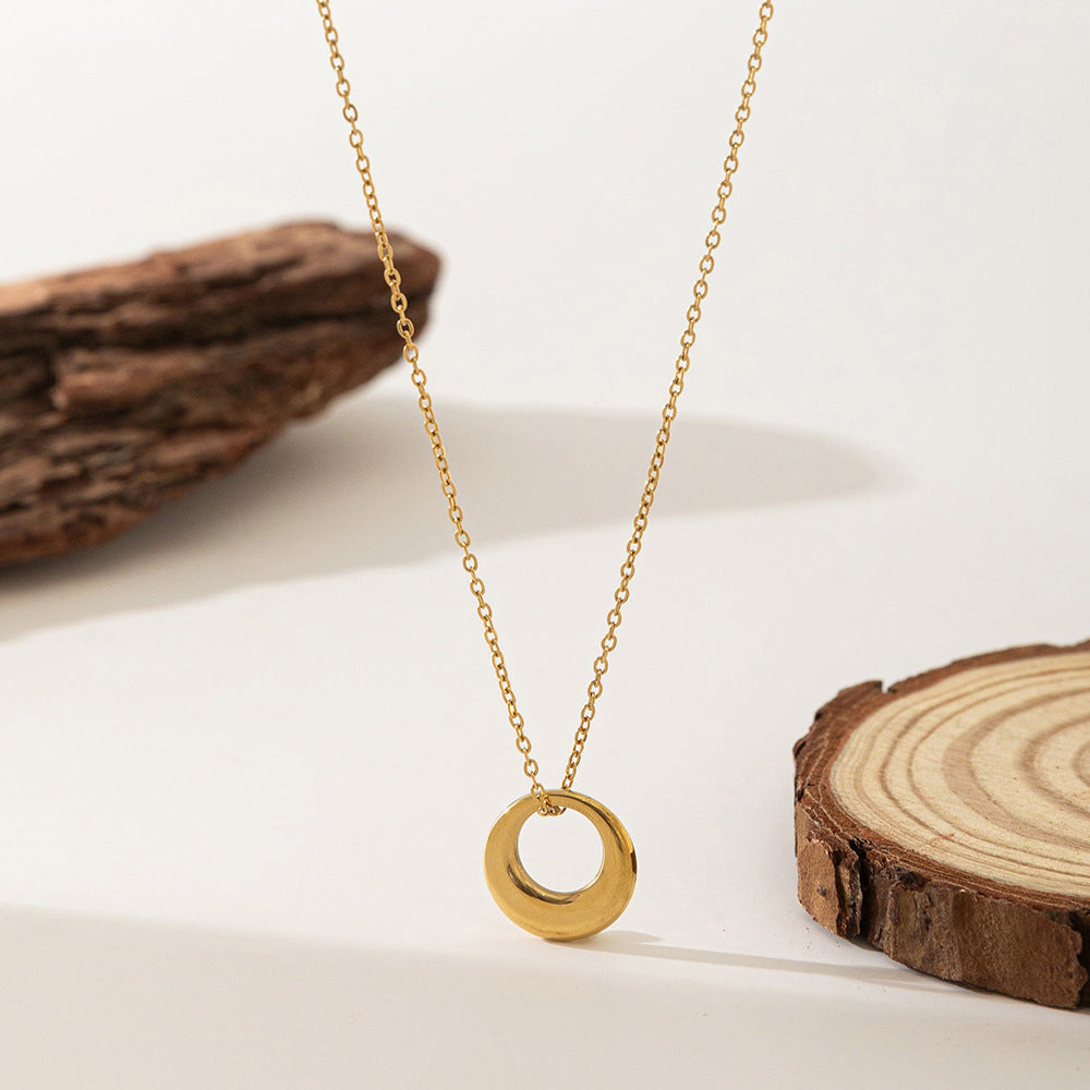 Round Ring Clavicle Necklace